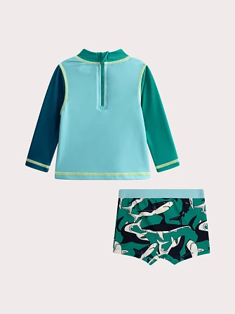 Σετ Βρεφικό Μαγιό και Αντιηλιακή Μπλούζα για Αγόρια Shark Vibes