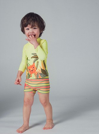 Βρεφική Αντιηλική Μπλούζα για Αγόρια Yellow Tiger