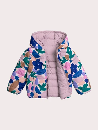 Παιδικό Μπουφάν για Κορίτσια Lilac Floral - 2 σε 1