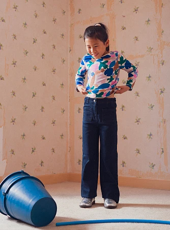 Παιδικό Παντελόνι για Κορίτσια Dark Denim Flare