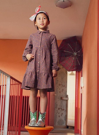 Παιδικό Φόρεμα για Κορίτσια Brown Leopard