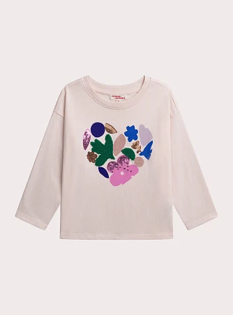 Παιδική Μπλούζα για Κορίτσια Sequined Heart