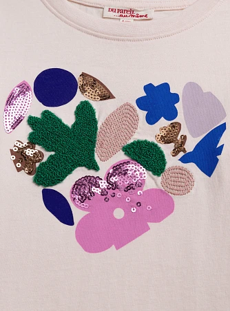 Παιδική Μπλούζα για Κορίτσια Sequined Heart