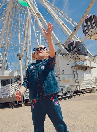 Παιδικό Γιλέκο για Κορίτσια Soft Blossoms - 2 σε 1