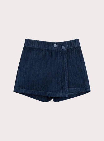 Παιδική Φούστα-Σορτς για Κορίτσια Navy Corduroy
