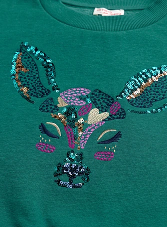 Παιδικό Φούτερ για Κορίτσια Green Deer