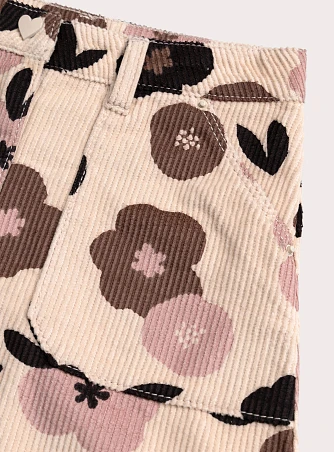 Παιδική Φούστα για Κορίτσια Corduroy Floral