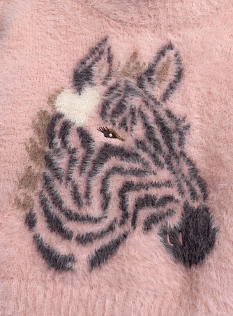 Παιδικό Πουλόβερ για Κορίτσια Pink Zebra