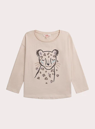 Παιδική Μπλούζα για Κορίτσια Ecru Leopard