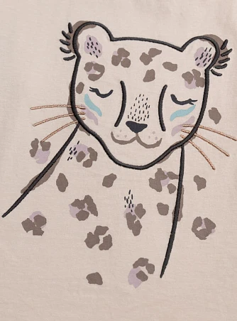 Παιδική Μπλούζα για Κορίτσια Ecru Leopard