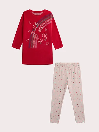 Σετ Παιδικές Πιτζάμες για Κορίτσια Christmas Unicorn