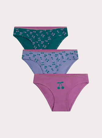 Σετ Παιδικά Εσώρουχα για Κορίτσια Dark Cherries 3 τμχ