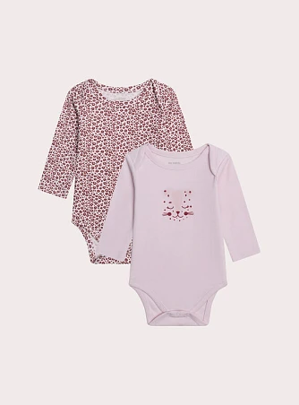 Σετ Βρεφικά Φορμάκια για Κορίτσια Lilac Leopard 2 τμχ