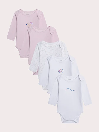 Σετ Βρεφικά Φορμάκια για Κορίτσια Bird Stories 5 τμχ