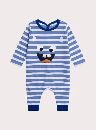 Βρεφική Ολόσωμη Πιτζάμα για Αγόρια Blue Friend