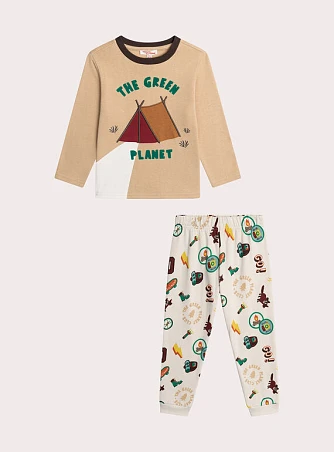 Σετ Παιδικές Πιτζάμες για Αγόρια Green Planet