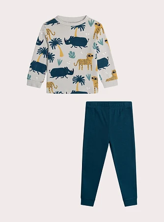 Σετ Παιδικές Πιτζάμες για Αγόρια Navy Jungle