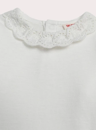 Βρεφική Μπλούζα για Κορίτσια White Embroidery