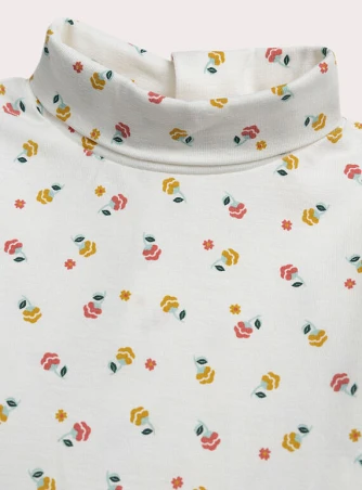 Βρεφική Μπλούζα για Κορίτσια High-Neck Floral