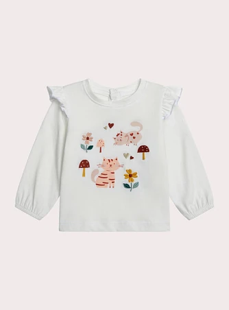 Βρεφική Μπλούζα για Κορίτσια White Kittens