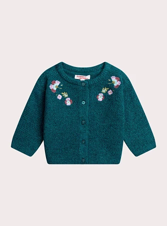 Βρεφική Ζακέτα για Κορίτσια Petrol Flowers
