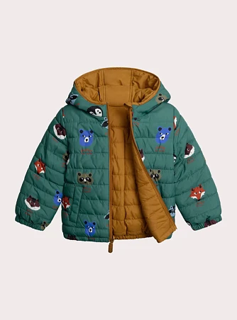 Παιδικό Μπουφάν για Αγόρια Green/Brown Friends - 2 σε 1