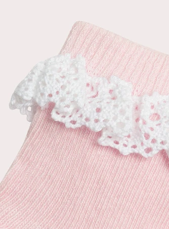 Βρεφικές Κάλτσες για Κορίτσια Pink Lace