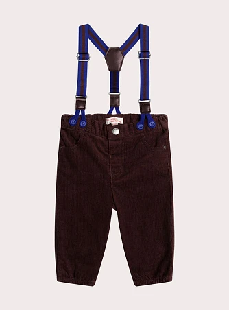 Βρεφικό Παντελόνι για Αγόρια Brown/Navy Corduroy