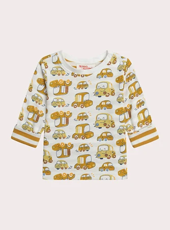 Βρεφική Μπλούζα για Αγόρια Yellow Cars - 2 σε 1