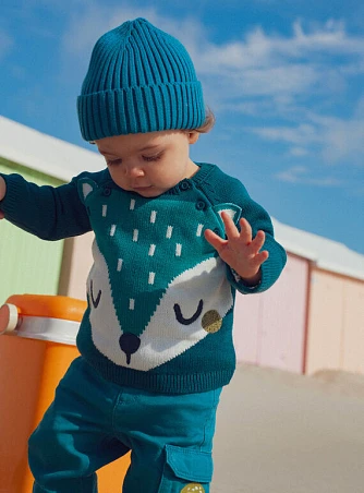 Βρεφικό Πουλόβερ για Αγόρια Cute Fox