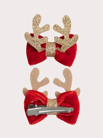Σετ Παιδικά Κοκαλάκια Μαλλιών για Κορίτσια Reindeer Bows 2 τμχ
