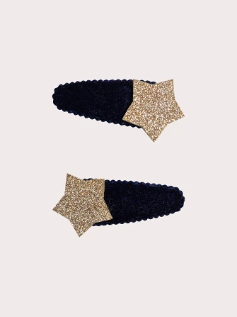 Σετ Παιδικά Κοκαλάκια Μαλλιών για Κορίτσια Gold Stars 2 τμχ
