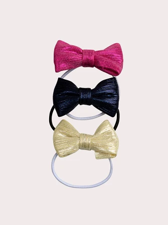 Σετ Παιδικά Λαστιχάκια Μαλλιών για Κορίτσια Sparkly Bows 3 τμχ