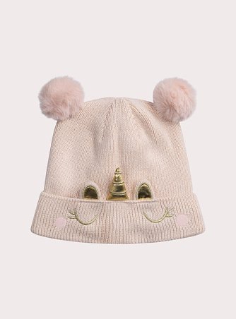 Παιδικός Σκούφος για Κορίτσια Pink Unicorn