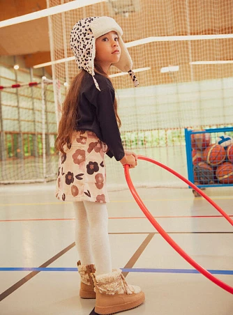 Παιδικός Σκούφος για Κορίτσια Leopard Warm