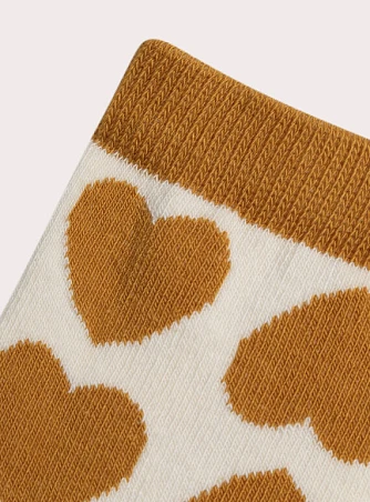 Παιδικές Κάλτσες για Κορίτσια Mustard Hearts