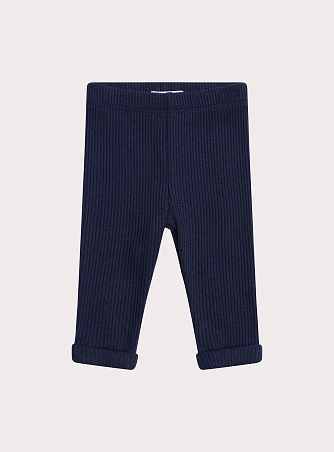 Βρεφικό Κολάν για Κορίτσια Navy Ribbed