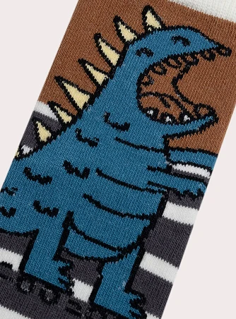 Παιδικές Κάλτσες για Αγόρια Brown Dinosaur