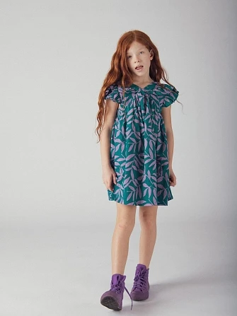 Παιδικό Φόρεμα για Κορίτσια Emerald Flowers