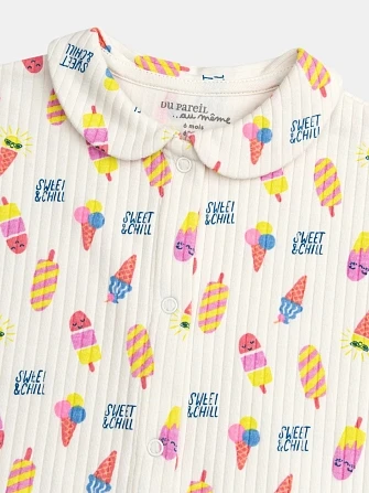 Βρεφική Ολόσωμη Πιτζάμα για Κορίτσια Sweet & Chill