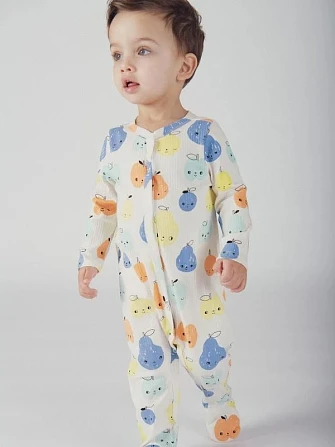 Βρεφική Ολόσωμη Πιτζάμα για Αγόρια Happy Fruits