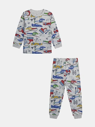 Σετ Παιδικές Πιτζάμες για Αγόρια Grey Traffic
