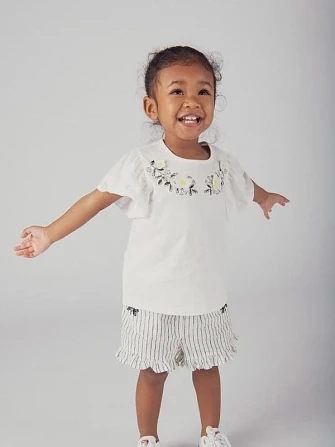 Βρεφικό Σορτς για Κορίτσια Striped Flower