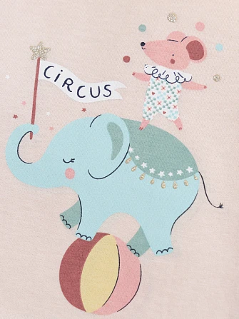 Βρεφική Μπλούζα για Κορίτσια Pink Circus