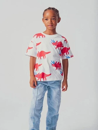 Παιδική Μπλούζα για Αγόρια White Triceratops