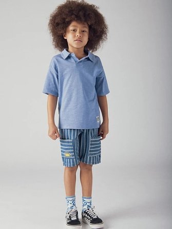 Μπλε μπλουζάκι με κινούμενα σχέδια στο πίσω μέρος για αγόρια