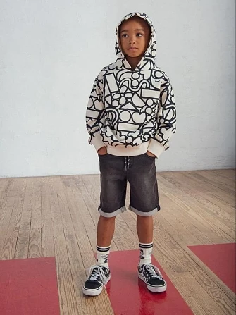 Παιδικό Σορτς για Αγόρια Washed Black