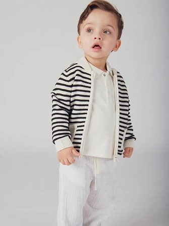 Βρεφική Ζακέτα για Αγόρια Striped Elephant