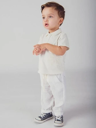 Βρεφικό Παντελόνι για Αγόρια White Cotton