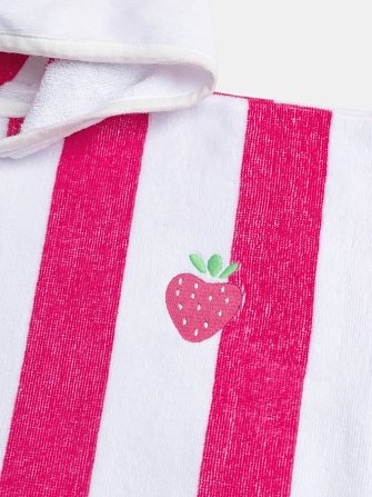 Βρεφικό Πόντσο για Κορίτσια Stripped Strawberry